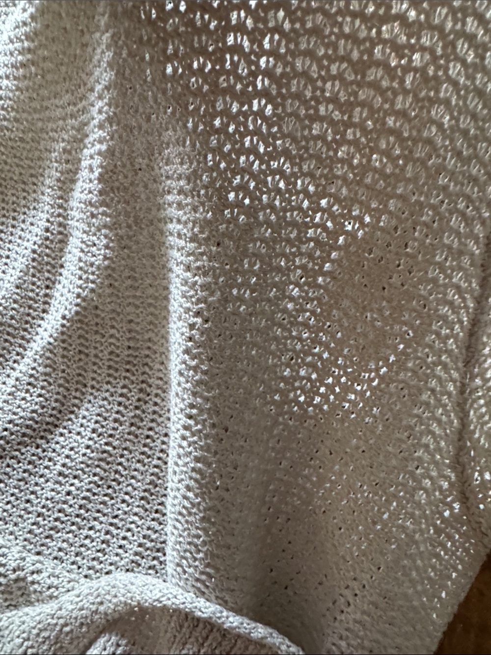 Eileen Fisher beige Cream Knit Short-Sleeve Swing long tunic Top - Women’s Sm - Picture 7 of 8